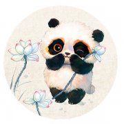 可爱古风Q版熊猫头像图片 高清萌萌哒适合做头像的熊猫图片