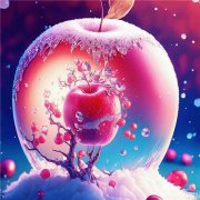 唯美冬天雪中苹果头像图片 愿往后余生一切都平平安安