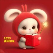 新年快乐图片2023头像 开心喜庆的兔年2023新年快乐头像
