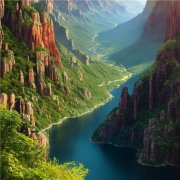 唯美峡谷风景头像图片，自然与艺术的完美结合