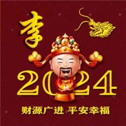 2024新年专属姓氏招财好运微信头像图片