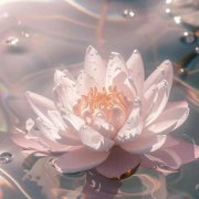 水中盛开的唯美莲花头像图片