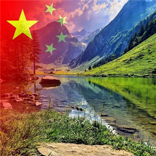 青山绿水国庆专用风景头像图片